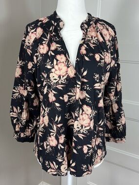 Evereve Stella Floral Blouse Size S